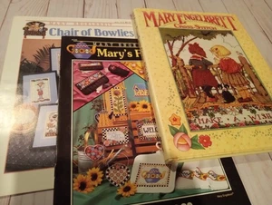 Lot Mary Engelbreit Cross Stitch Patterns Chair of Bowlies ME Cross Stitch - Picture 1 of 7