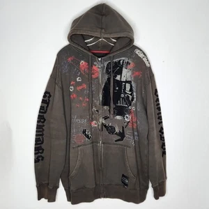 Ecko Unltd x Star Wars Hoodie Herren XL The Dark Side Vader grau bestickt 2008 - Bild 1 von 14