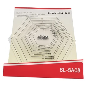 YICBOR Mini Hexagon Quilting Template for Domestic Sewing Machine 1 set = 8pc... - Picture 1 of 4