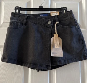 Project Indigo Denim Skort Größe 7 Schwarz Neu - Bild 1 von 3