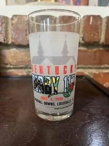 1991 KENTUCKY DERBY 117 GLASS OFFICAL MINT JULEP GLASS Churchill Downs - Picture 1 of 3