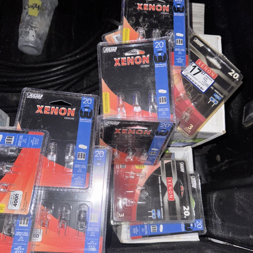 Paquete de 3 bombillas Feit eléctricas de xenón G8 de 20 vatios. Sellado Nuevo (9) Bombillas Total Foto 1 de 1