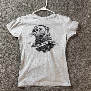 “Significant Otter” T-shirt Tee Youth Juniors Size (M) Medium Gray Unbranded  - Picture 1 of 6