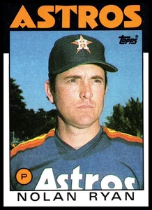 1986 Topps Nolan Ryan #100 Houston Astros HOF Black-top 1986 classic | - Picture 1 of 2