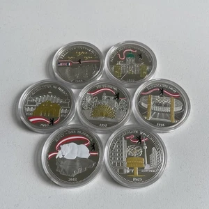 7 Medaillen lot Berlin Hauptstadt farbig sammlung in Etui - Bild 1 von 9