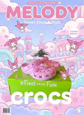 ✅Sanrio My Melody Crocs for Girls | Lightweight & Adorable Shoes👟🎁💙 - Image 1 of 4