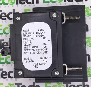 AIRPAX LELHK11-1REC4-53-20.0-B-01-V, 2POLE 20AMP BREAKER - Picture 1 of 3
