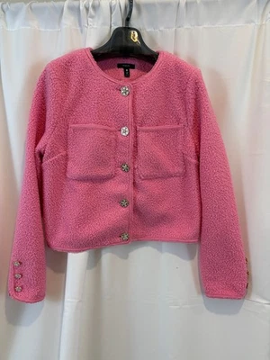 Chaqueta BLOOMINGDALE'S AQUA Talla Grande Estrás Botón Boucle Usada en Excelente Condición Foto 1 de 4
