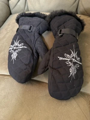 Manopla protectora interior de felpa Harley-Davidson negra para mujer talla S Foto 1 de 3