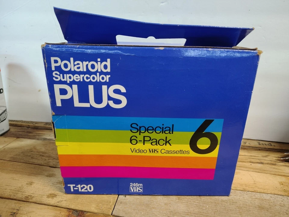 Blank Media Polaroid Super Color T120 VHS Video Cassette Single
