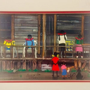 Maurice Cook Signed Ltd Edition Print 45/250 | 1995 African American Folk Art - Picture 1 of 5