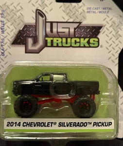 2021 Jada Just Trucks 2014 CHEVROLET SILVERADO PICKUP Black / Red Truck 1:64 NEW - Picture 1 of 1