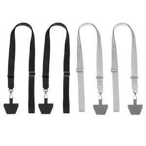4Pcs Smart Phone Lanyard with 4 Patches, Black/Gray (55-30cm) - Zdjęcie 1 z 6