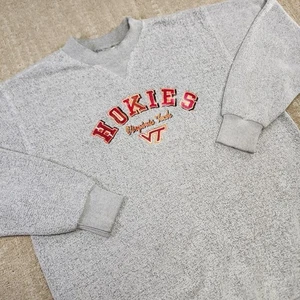 Vintage Virginia Tech Hokies Sweatshirt Adult Medium 90s Crewneck French Terry  - Picture 1 of 10