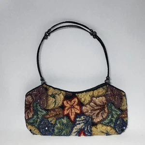 Jessica McClintock Beaded Tapestry Clutch Purse Colorful Shoulder Bag EUC - Picture 1 of 13