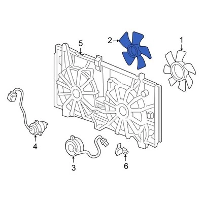 Hoja del ventilador de refrigeración del motor Honda para Honda Civic 2002-2005 Foto 1 de 4