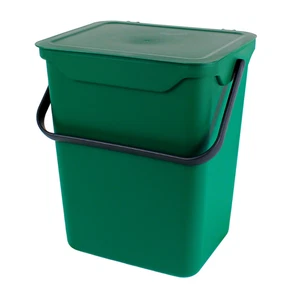 Carrito/cubo de comida Easy Eco 10L grande de plástico verde para cocina - Imagen 1 de 5