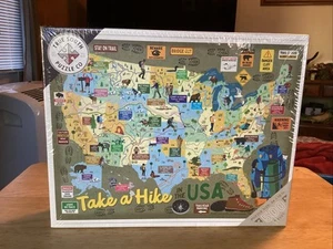 Rompecabezas True South Puzzle Company Take A Hike 500 piezas mapa de EE. UU. NUEVO - Imagen 1 de 5