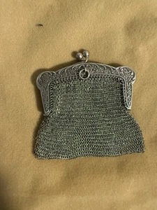 Antica piccola borsa antica con cambio tono argento - Foto 1 di 8