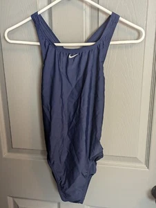 Traje de baño Nike Crossback de una pieza talla 8 azul marino mezcla de nailon NUEVO - Imagen 1 de 5