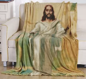 Jesus Throw Blanket Ultra Soft Spiritual Chair Sofa Decor 50x70 - Picture 1 of 2