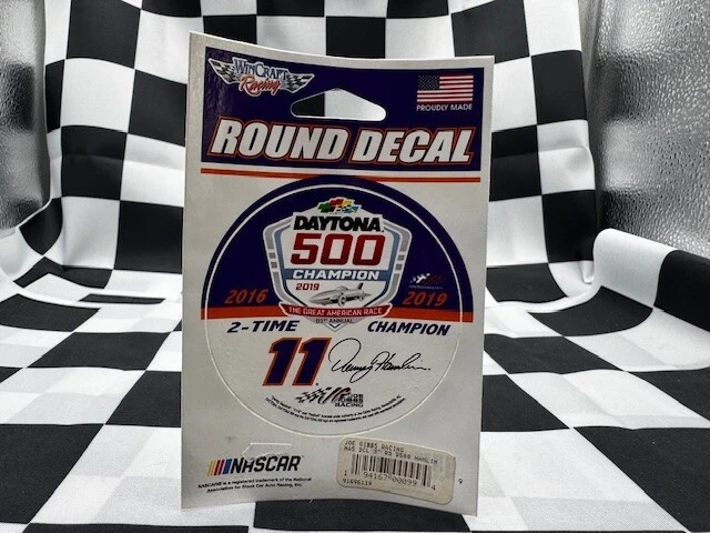 Calcomanía redonda Denny Hamlin Joe Gibbs Racing FedEx Daytona 500 Champ 3" Foto 1 de 3