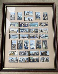 Wills Zigaretten "Life In The Royal Navy" Karten montiert Glas Display Rahmen - sehr guter Zustand - Bild 1 von 19