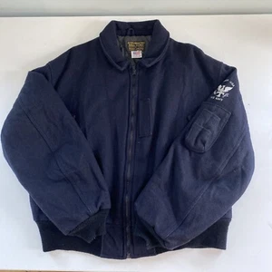 Giacca cappotto lana invernale vintage autentico Avirex BuAero blu navy taglia large - Foto 1 di 13
