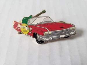 Hard Rock Cafe Stockholm Red Cadillac Car with Guitar Pin Pinback!! - Bild 1 von 4