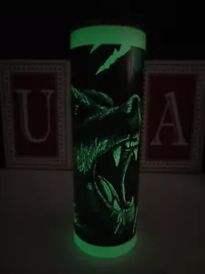 30 Unzen Trinkbecher Edelstahl - Grizzlybär Leuchten im Dunkeln Sublimation NEU - Bild 1 von 8