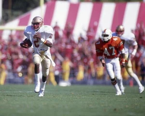 DEION SANDERS 8X10 PHOTO FLORIDA STATE SEMINOLES FSU PICTURE FOOTBALL ACTION - Picture 1 of 1