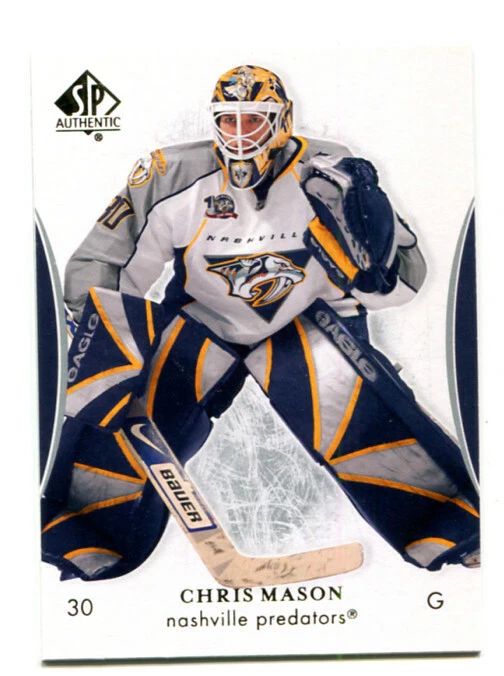 2007-08 SP Authentic Chris Mason Card #86 Nashville Predators - Image 1 of 1