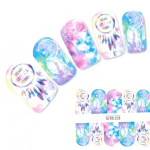 Tattoo Nail Art atrapasueños plumas pegatinas uñas pegatinas - Imagen 1 de 2