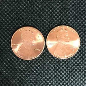 2019 P&D 1 Cent Lincoln Shield Cents BU USA Pennies UNC *1206 - Picture 1 of 2