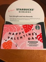 3-Starbucks Gift Cards VALENTINES DAY SPECIAL CARD-2-$25.00&1-$30.00=$80.00