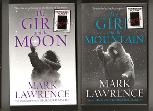 MARK LAWRENCE - GIRL AND THE MOUNTAIN & MOON BOTH SIGNED NEW PAPERBACKS - Picture 1 of 1
