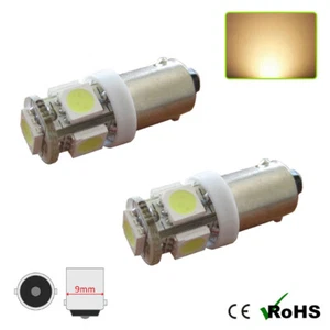 2X WARM WHITE BA9S TRIUMPH TR6 DOLOMITE SPITFIRE LED SIDELIGHT/GAUGE BULB GLB233 - Picture 1 of 1