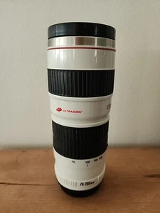 Novelty Coffee Cup Of Canon EF 70-200 mm 1:2.8 L Camera Lens Shaped Travel Mug - Picture 1 of 20