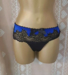 ETAM Sugar Bomb lace Boxer UK 10 Erotica Designer Classic Black & Navy - Picture 1 of 6