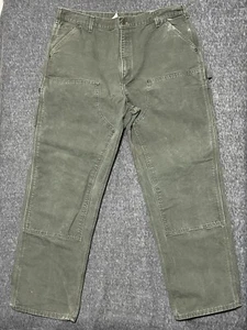 VTG Carhartt Double Knee Pants B136 MOS 40x32 (38x32) Made In USA Y2K Baggy Work - Picture 1 of 9