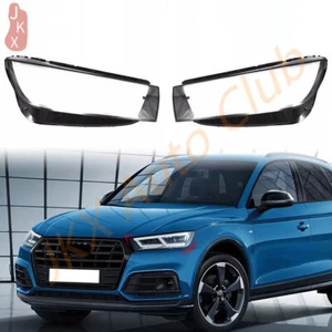 Fit For Audi Q5 SQ5 2018-2020 A Pair LH&RH Front Headlight Lens Cover s - Picture 1 of 8