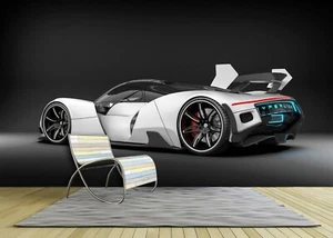 3D Racing Car G1738 Transport Wallpaper Mural Self-adhesive Removable Honey - Picture 1 of 7