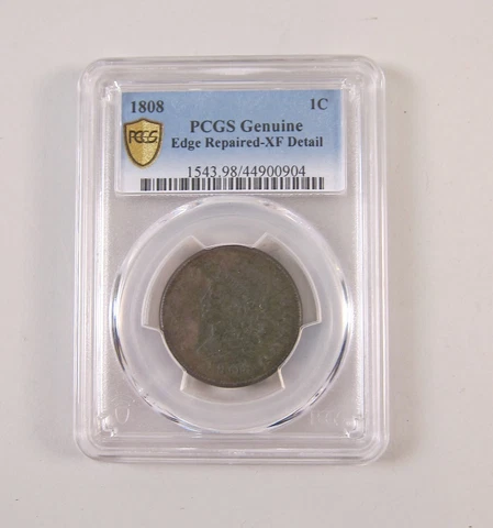 PCGS 1808 Genuine XF Detail Classic Head Large Cent US Coin Edge Repair	 Cover