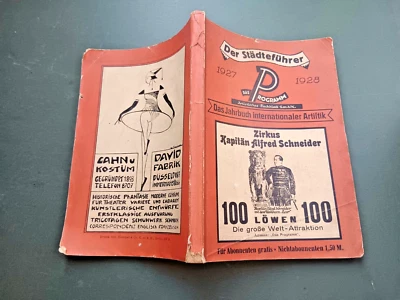 1927 buch Almanach DER STÄDTEFÜHRER DER ARTISTIK circus zauberkünstler Varieté - Bild 1 von 4