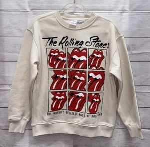 Zara x The Rolling Stones Girls Lips Sweatshirt Size 11/12y - Picture 1 of 3