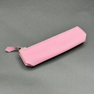 Estuche para lápices de cuero rosa HERMÈS Piccolo soporte para bolígrafos - Imagen 1 de 9