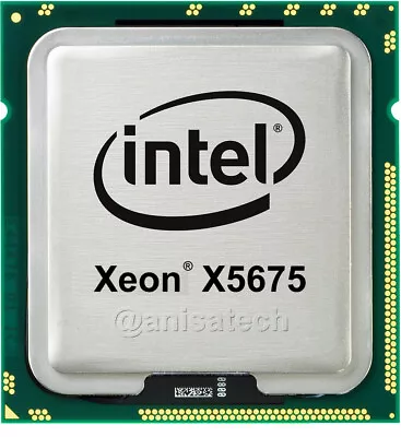 Intel Xeon X5675 6-Core Turbo 3.46GHz 6.4GT/s  FCLGA1366 95W CPU Processor SLBYL - Image 1 of 3