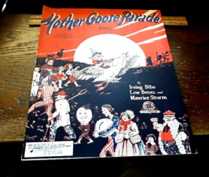 1928 Nursery Rhyme MOTHER GOOSE PARADE SONG SHEET MUSIC Bibo ready to frame - Picture 1 of 10