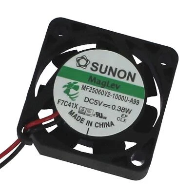 Fan 5V DC 0,38W 25x25x6mm 3,7m³/h 10000U/Min 3,7m³/h Sunon MF25060V21000UA99 - Image 1 of 4