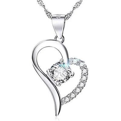 Collana Cuore da Donna Cuoricino Ciondolo Punti Luce Strass L.2502 - Immagine 1 di 2